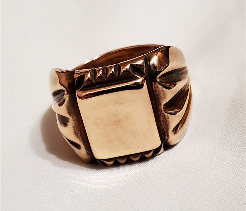 Кольцо без пробы в золотом цвете 583 пробы периода ссср