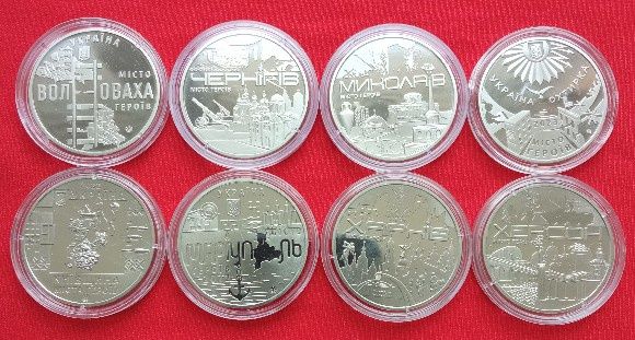 Набір 27 монет ЗСУ 2018-2025 рр з банківських ролів (повний комлект)