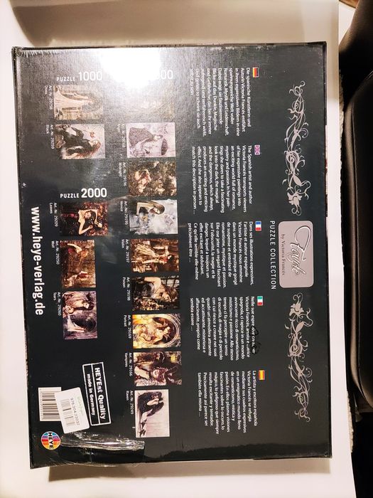 Puzzle Heye 1000 peças Favole Black by Victoria Françés novo