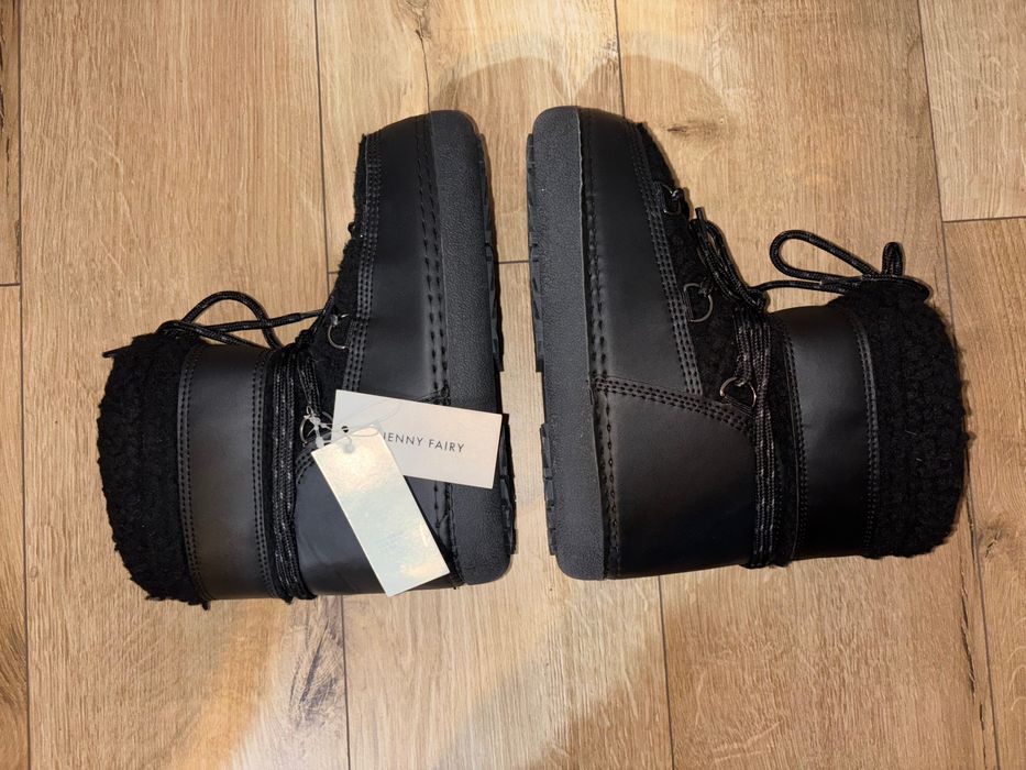 Czarne śniegowce damskie Jenny Fairy