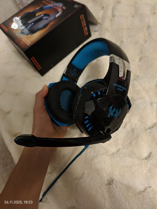 Игровые наушники Kotion Each G2000 с микрофоном и подсветкой