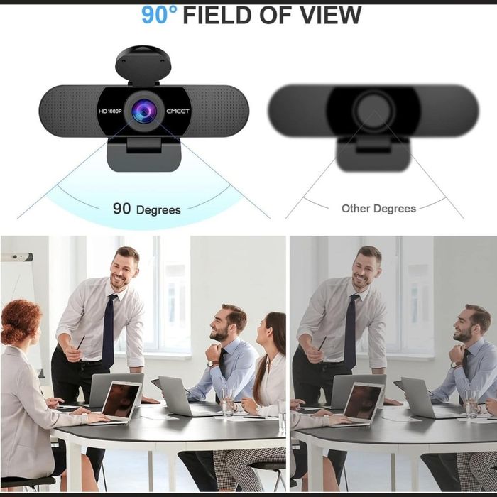 EMEET C960 вебкамера 1080P з мікрофонами, кришкою конфіденційності
