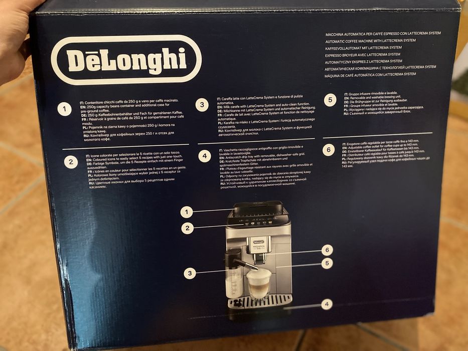 Máquina café grão e moído Delonghi