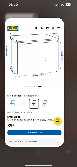 Mesa de jantar , mesa de centro e candeeiro de pé