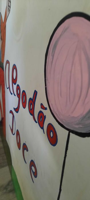 Pintura manual painel publicitário