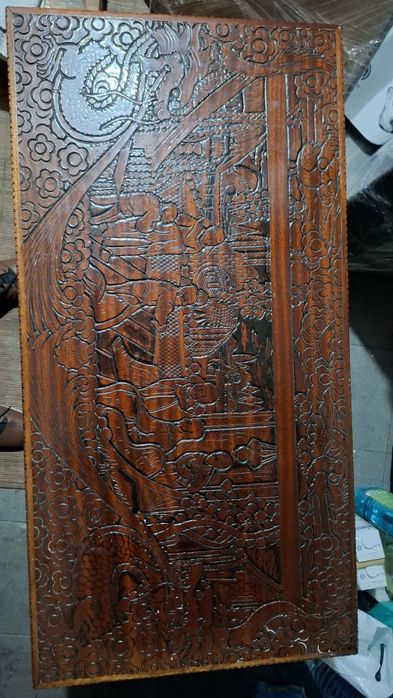 Baú vintage anos 60 Madeira trabalhada