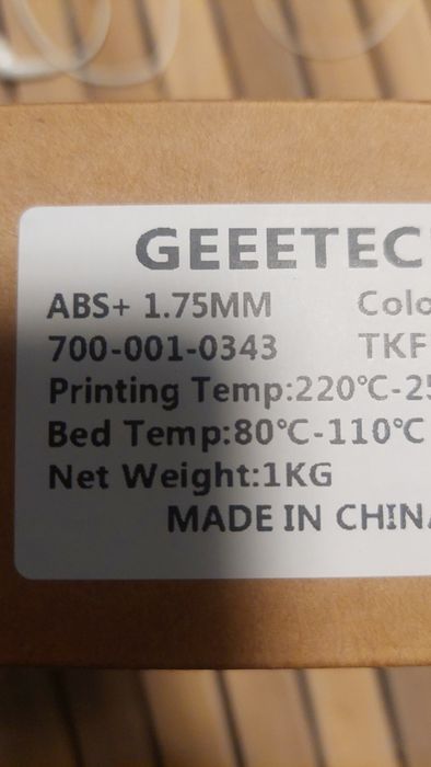 Filamento ABS plus Geeetech para impressoras 3d  1.75