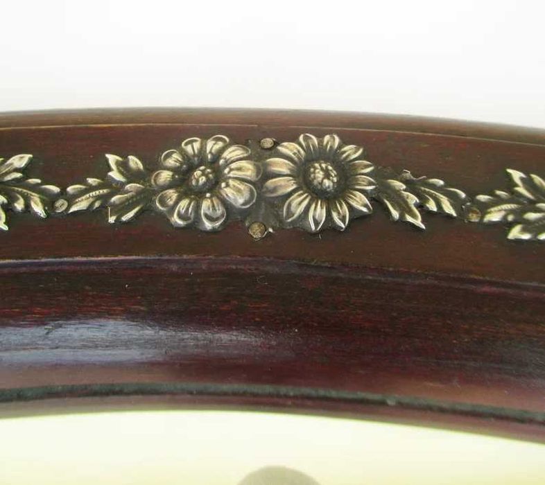 Antiga bandeja/tabuleiro Art Deco oval espelhada