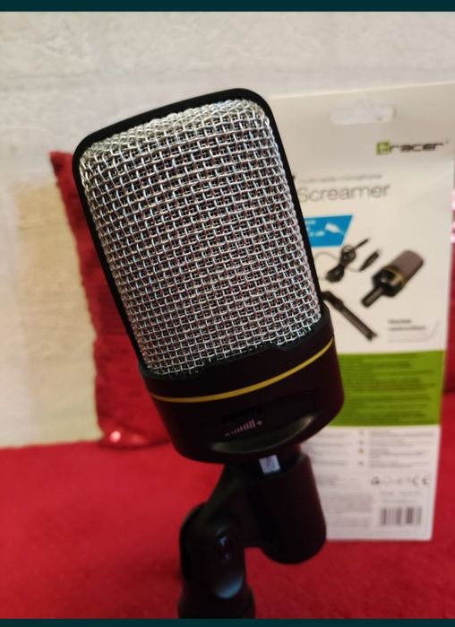 Mikrofon karaoke ze statywem dookolny studyjny