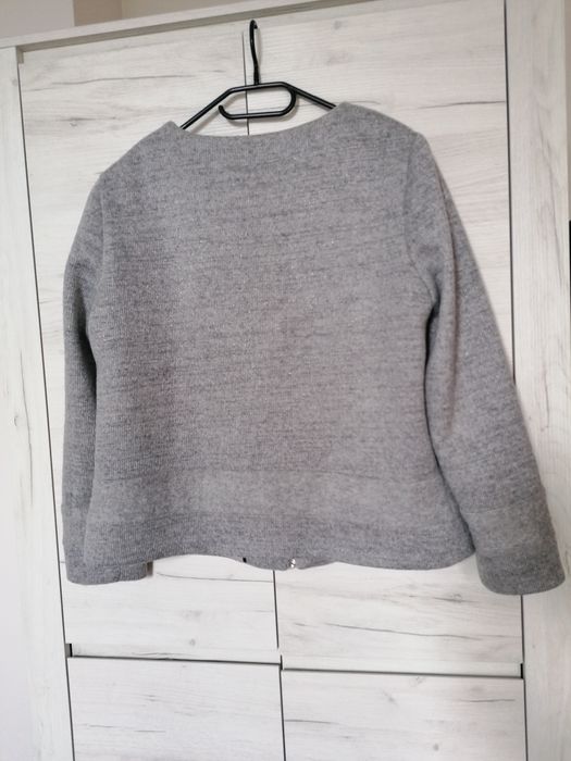 Szary sweter wełniany monnari 46 rozpinany kardigan marynarka żakiet