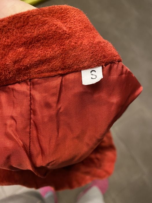 Skórzana czerwona spódniczka rozm S