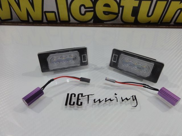 Suporte De Lâmpada De Matricula Com Led Branco Para Audi A1, A3, A4 B8, A5, A6, A7, Q3, Q5, Q7, TT, TTS, TTRS, Porsche Panamera 2010-, Seat Alhambra,
