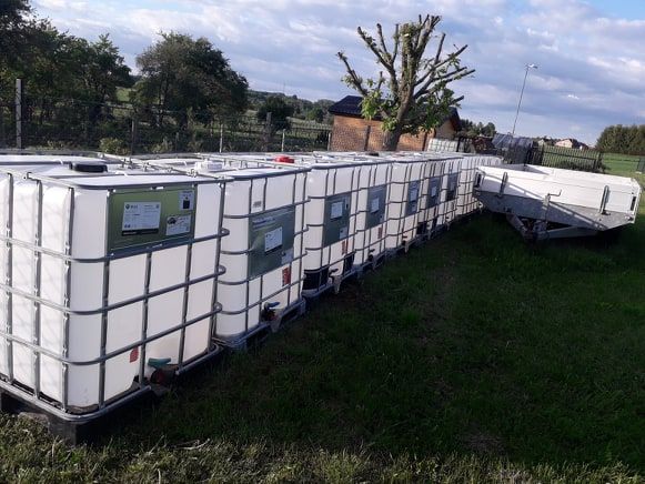 Mauzer pojemnik na wodę nowe raz używane 1000l deszczówka transport