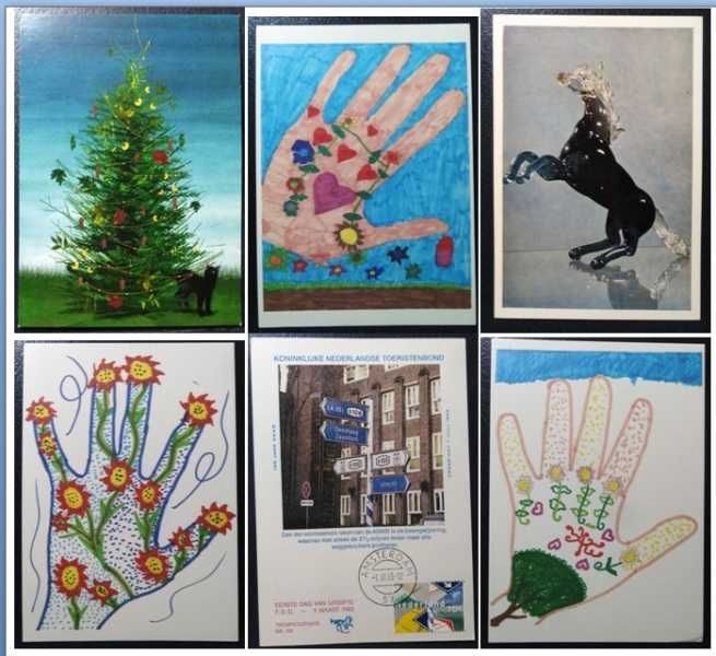 Lote com 22 cartões postais de vários países (R014)