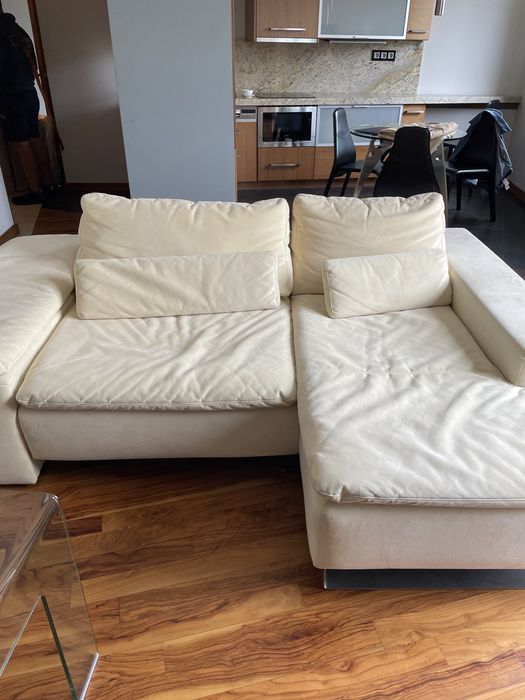 Kanapa z szezlongiem alcantara Kler