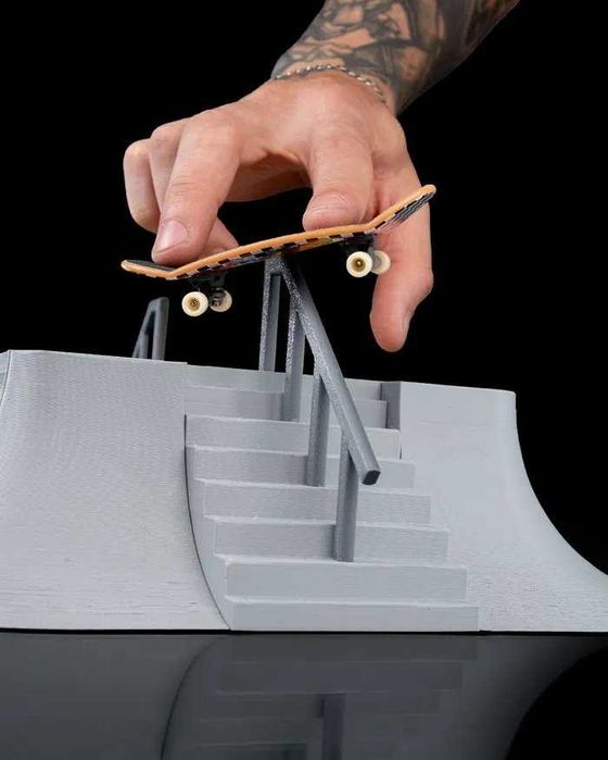 Quarter Pipe Funbox - mini Parque skate de dedos | impressão 3D Bus