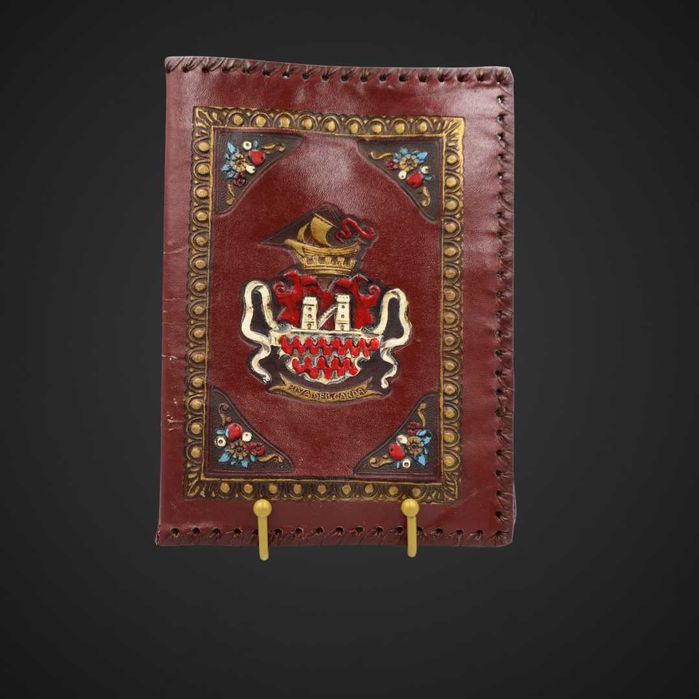 Stara Skórzana okładka Książka zeszyt B51/012554