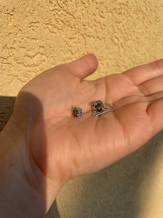 Сережки з діамантами - муасанітами, неймовірної краси, з паспортом!