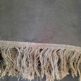 xaile cinza escuro muito antigo com franja #