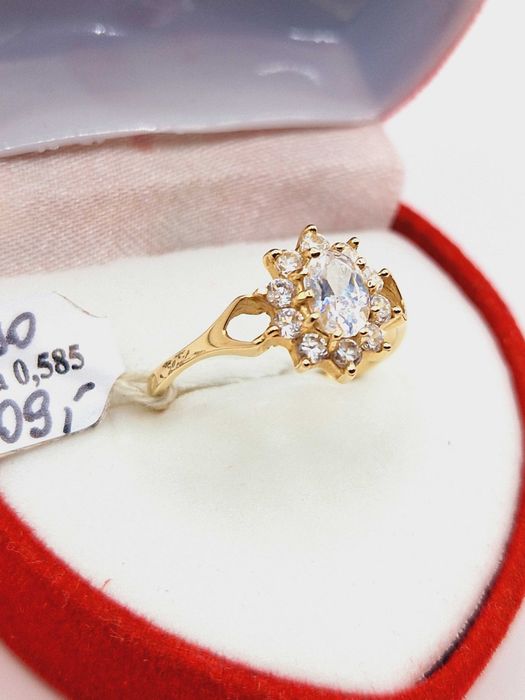 Śliczny Złoty Pierścionek pr.585 (14K)  NOWY!