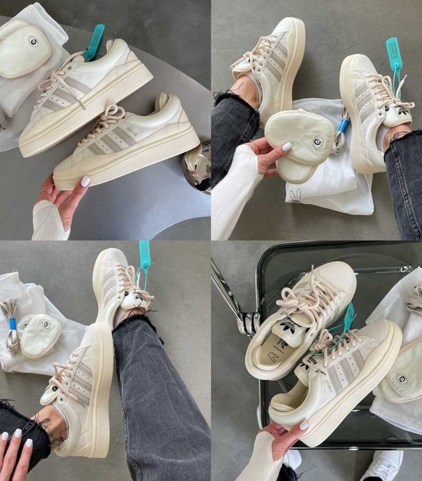Женские кроссовки Adidas Campus x Bad Bunny Beige 36-41 Новинка Весны!