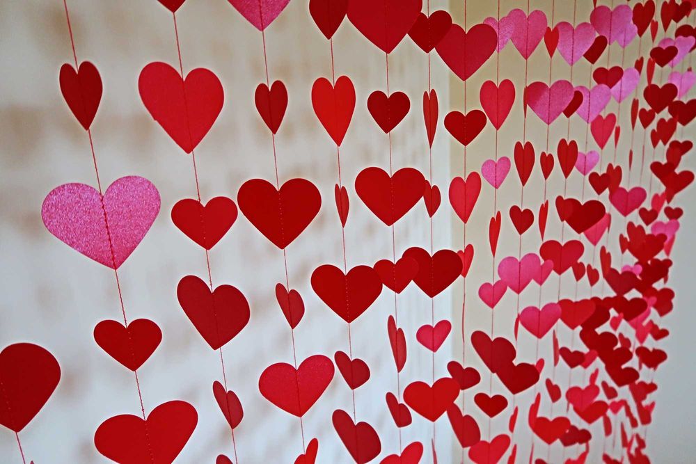 Tło fotograficzne, ścianka do zdjęć walentynki serca 150x200 cm