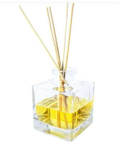 4 Frascos Mikado Quadrado 200ml tampa cortiça