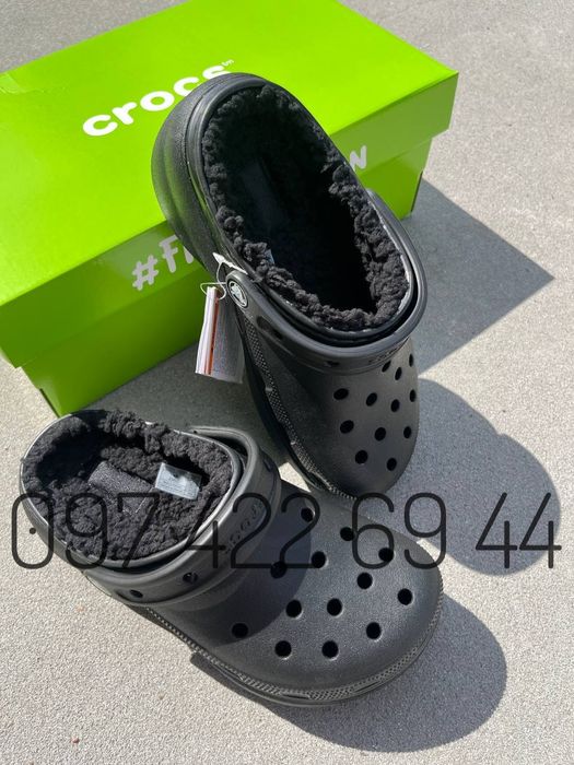 Теплі Сабо Крокс Класік Crocs Platform Lined з Хутром
