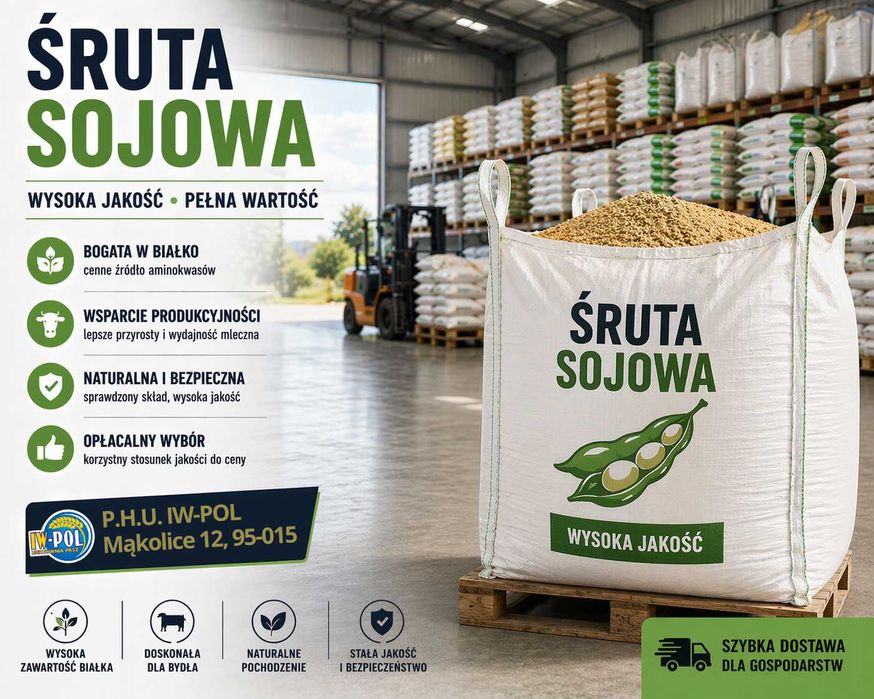 Śruta sojowa 46% ARGENTYNA - BIG BAG