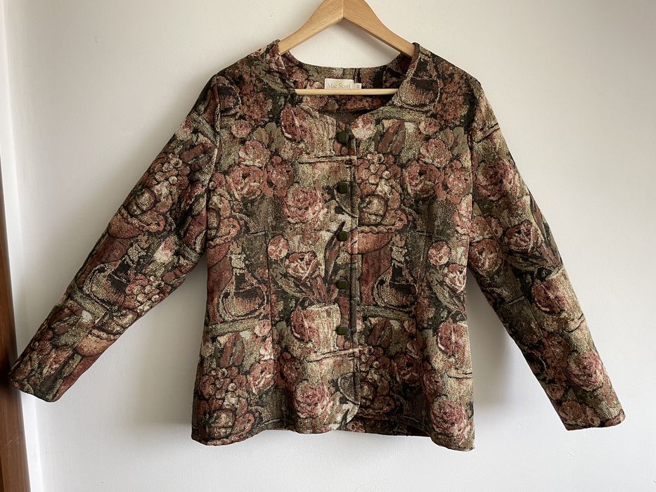 100% True Vintage żakardowy żakiet Mac Scott