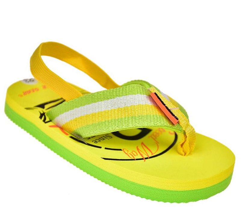 Japonki dziecięce klapki z gumką na piętę A9666 ye rozm 25