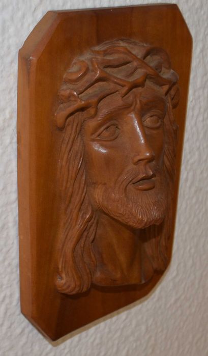 Vintage 70: Jesus cristo madeira de oliveira. Feito a mao no Bethlehem