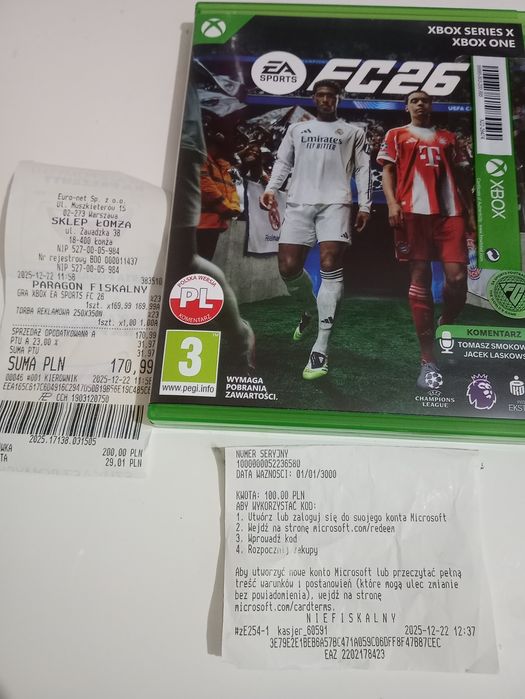 Nowa gra Fc 26 Xbox one/ series x