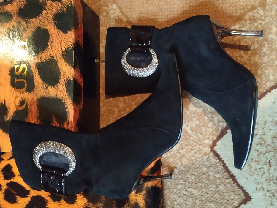 Сапоги, Полусапожки замшевые