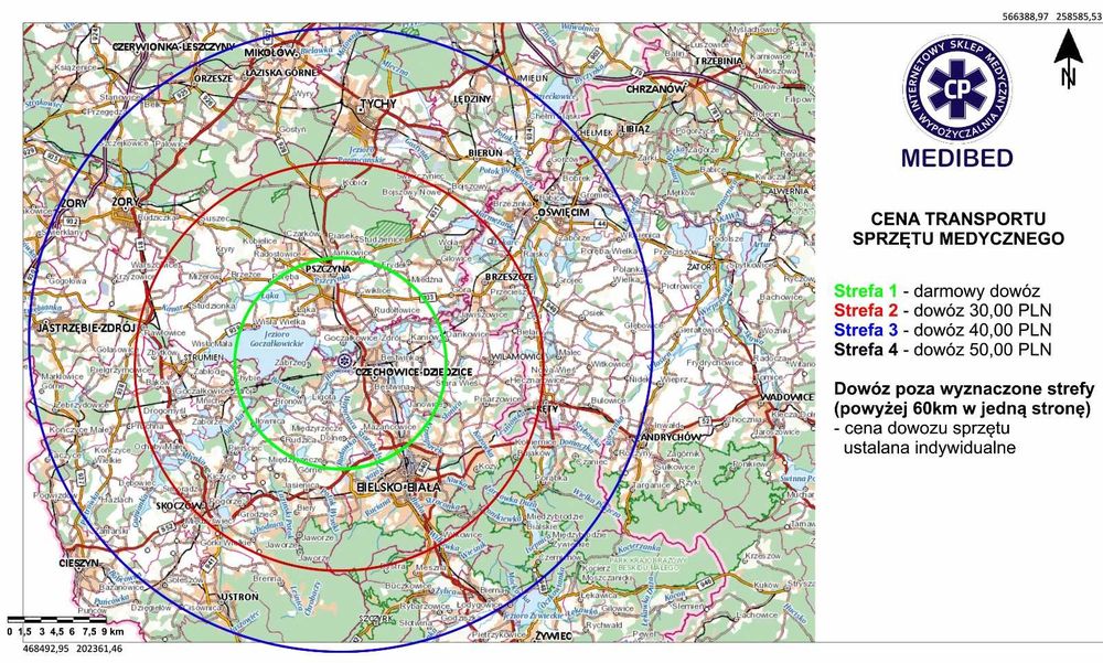 Wynajem koncentratora tlenu Tychy, Mikołów, Kęty, Kobiernice, Wilamowice, Pisarzowice, Kozy