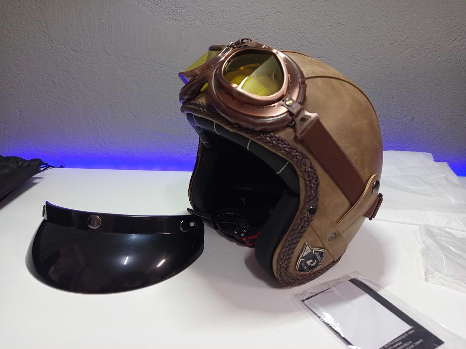Capacete Rosto Aberto Novo