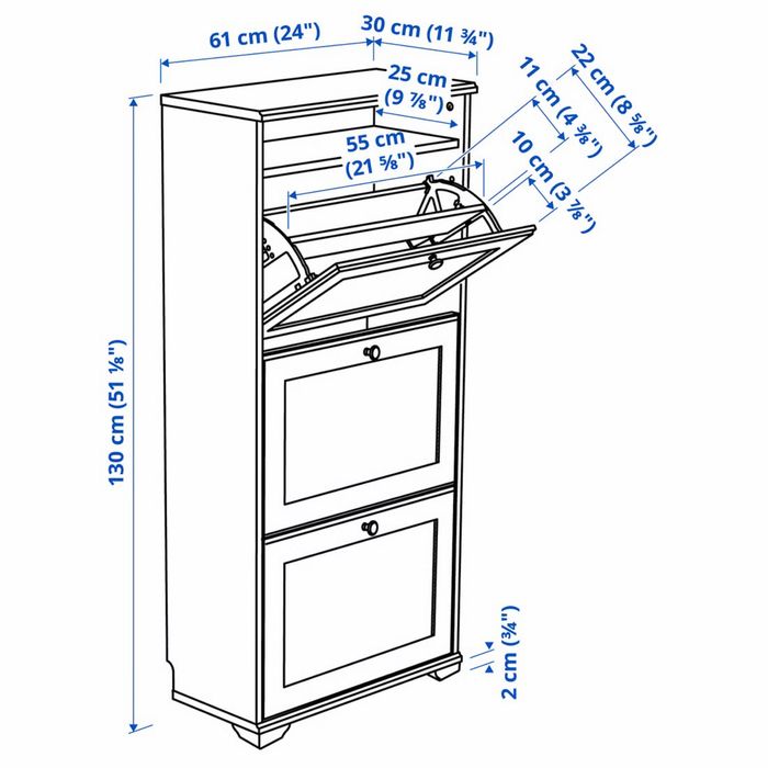 Sapateira ikea brusali