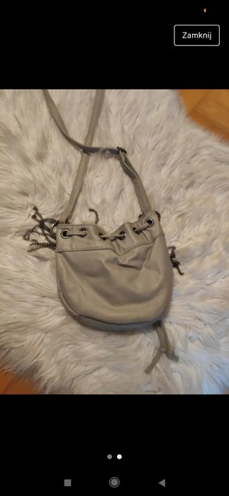 Torebka beżowa damska na pasku