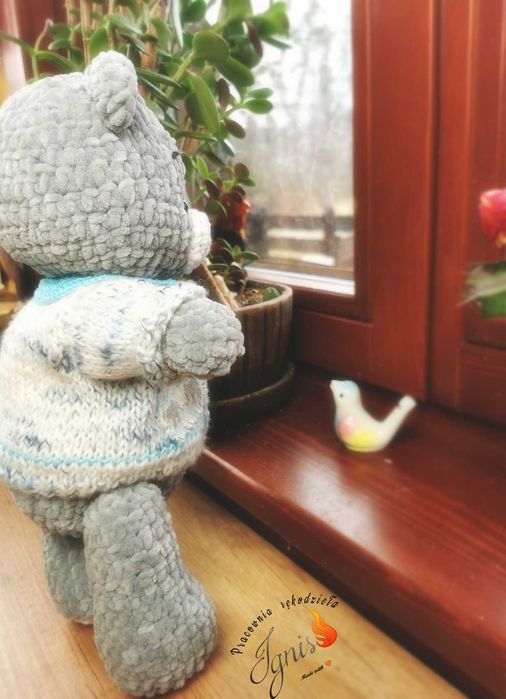 Pluszowy miś ręcznie robiony