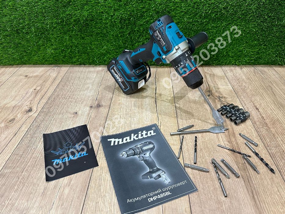 Makita 3в1 Набор Болгарка DGA504 Шуруповерт DHP485 Гайковерт DTW850BL