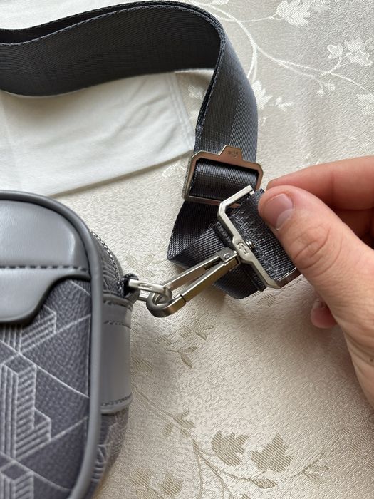 Сумка Lacoste GREY Monogram | Crossbody | мессенджер | лакоста лакосте