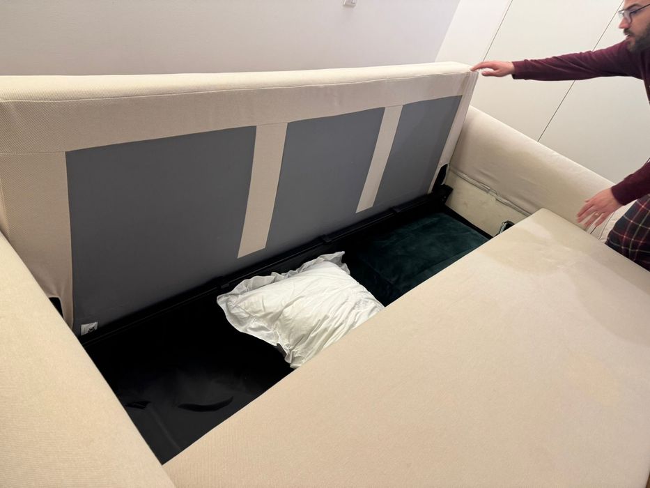 Sofá cama 3 lugares com arrumacão