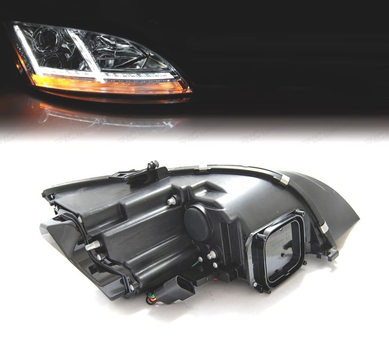 FARÓIS COM LUZ DIURNA LED DINAMICOS AUDI TT 8J 06-10 FUNDO CROMADO