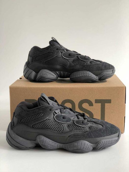 Мужские кроссовки Adidas YEEZY 500 Black. Размеры 40-45