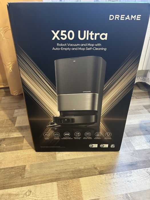 Робот-пилосос з вологим прибиранням Dreame X50 Ultra Black