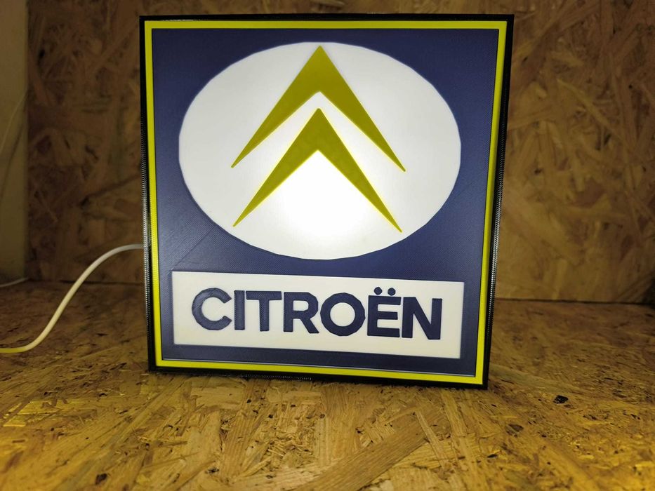 Luminária Decorativa / Lightbox Citroen vintage