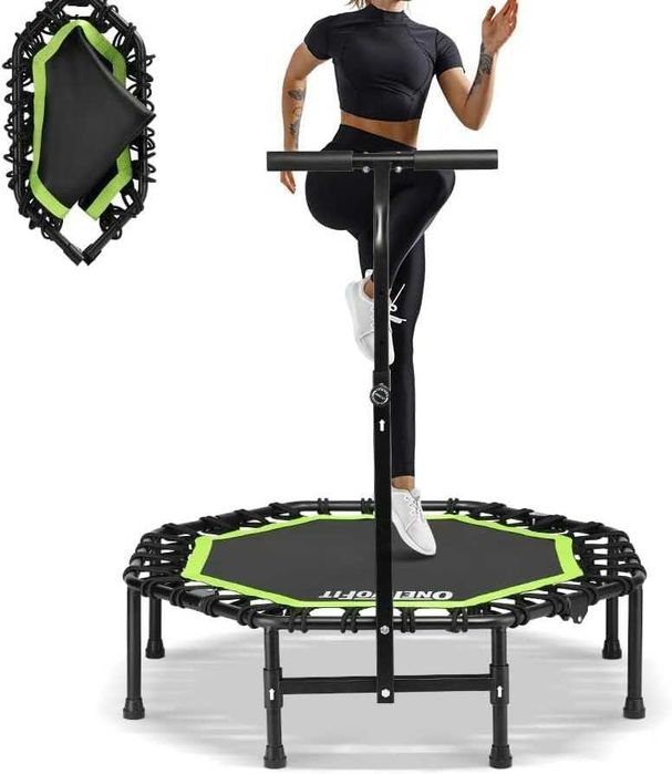 ONETWOFIT Składana Mini Trampolina dla Dorosłych,40/42/114.3 cm,Fitness