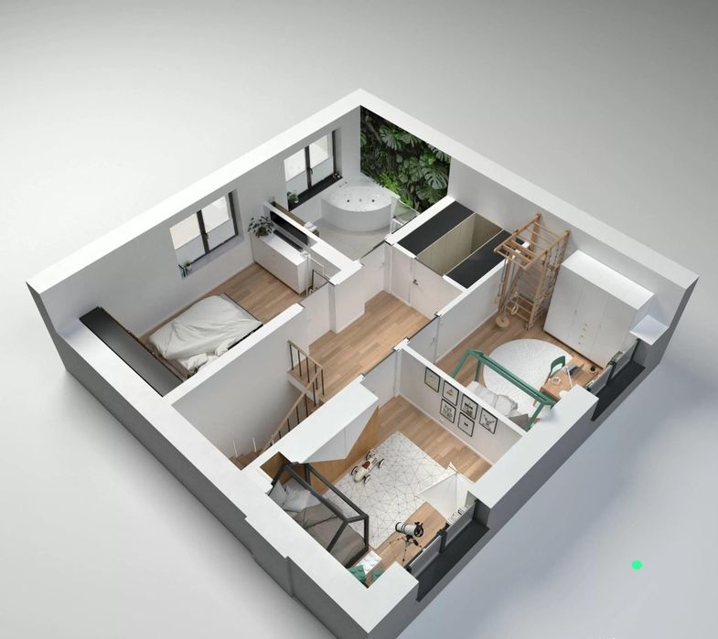 Nowoczesny energooszczędny dom w zabudowie Bliźniaczej 147,77m2