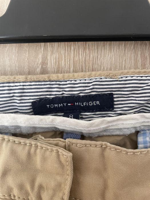 Spodnie Tommy Hilfiger S M chinosy beżowe piaskowe modne eleganckie