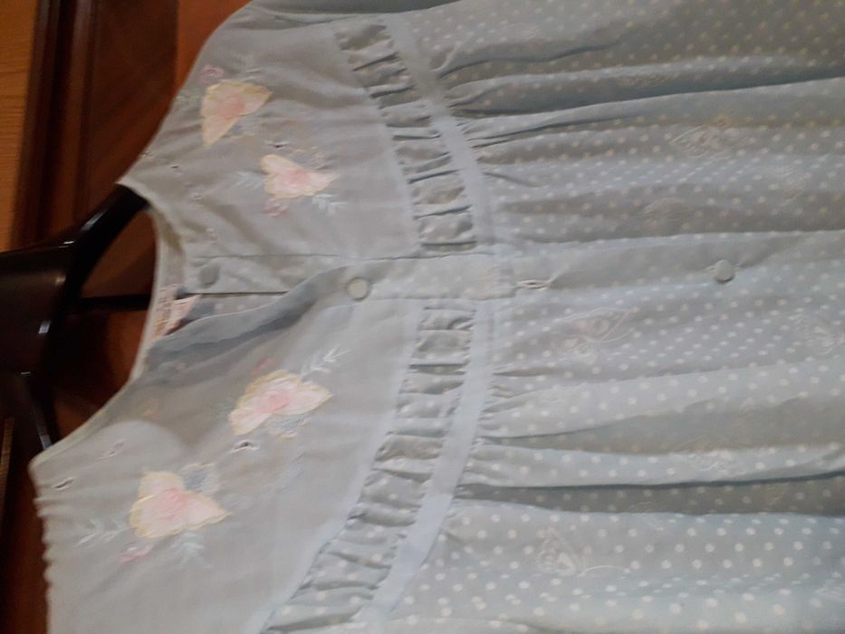 домашний халат х\б, натур. шелк